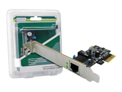 Gigabit Ethernet PCI Express Card, 2-port 32-bit, low profile bracket, Intel chipset, DN-10132