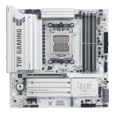 Asus TUF GAMING B850M-PLUS WIFI7 W, Processor family AMD, Processor socket AM5, DDR5, Supported hard disk drive interfaces SATA, M.2, Number of SATA connectors 4