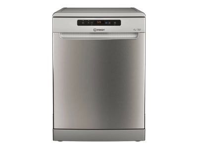 INDESIT Dishwasher, D2F HD624 AS, Free standing, Width 60 cm, Number of place settings 14, Number of programs 9, Energy efficiency class E, Display, Silver