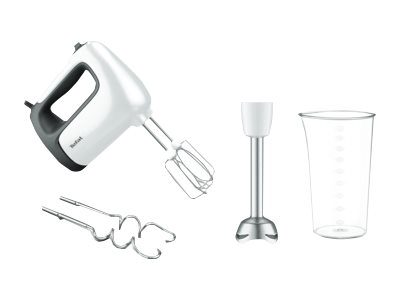 TEFAL mikseris Prep'Mix+, 500W, balts/pelēks
