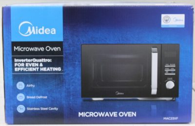Midea MAC23XF Microwave oven with Grill, Convection and Airfry, 23 L, Digital control, Black, Midea Microwave Oven, MAC23XF, Free standing, 800 W, Convection, 23 L, Grill, Black, DAMAGED PACKAGING, MISSING INNER PACKAGING, DEMO