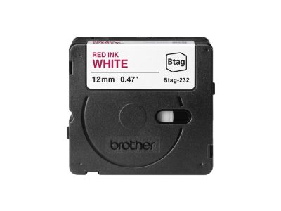 Brother BTAG-232, Red on White, Btag