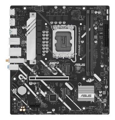 Mainboard, ASUS, Intel H810, LGA1851, Micro-ATX, Memory DDR5, Memory slots 2, PRIMEH810M-AWIFI