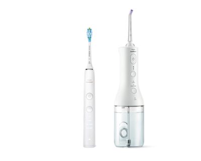 Philips Sonicare Cordless Power Flosser DiamondClean 9000 mutes dobuma irrigators, balts