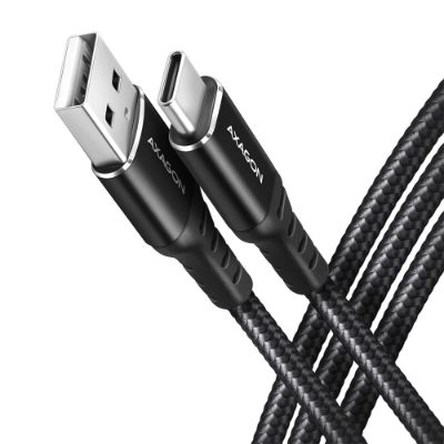 Data and charging USB 2.0 cable, 1 m, BUCM-AM10AB, USB-C to USB-A