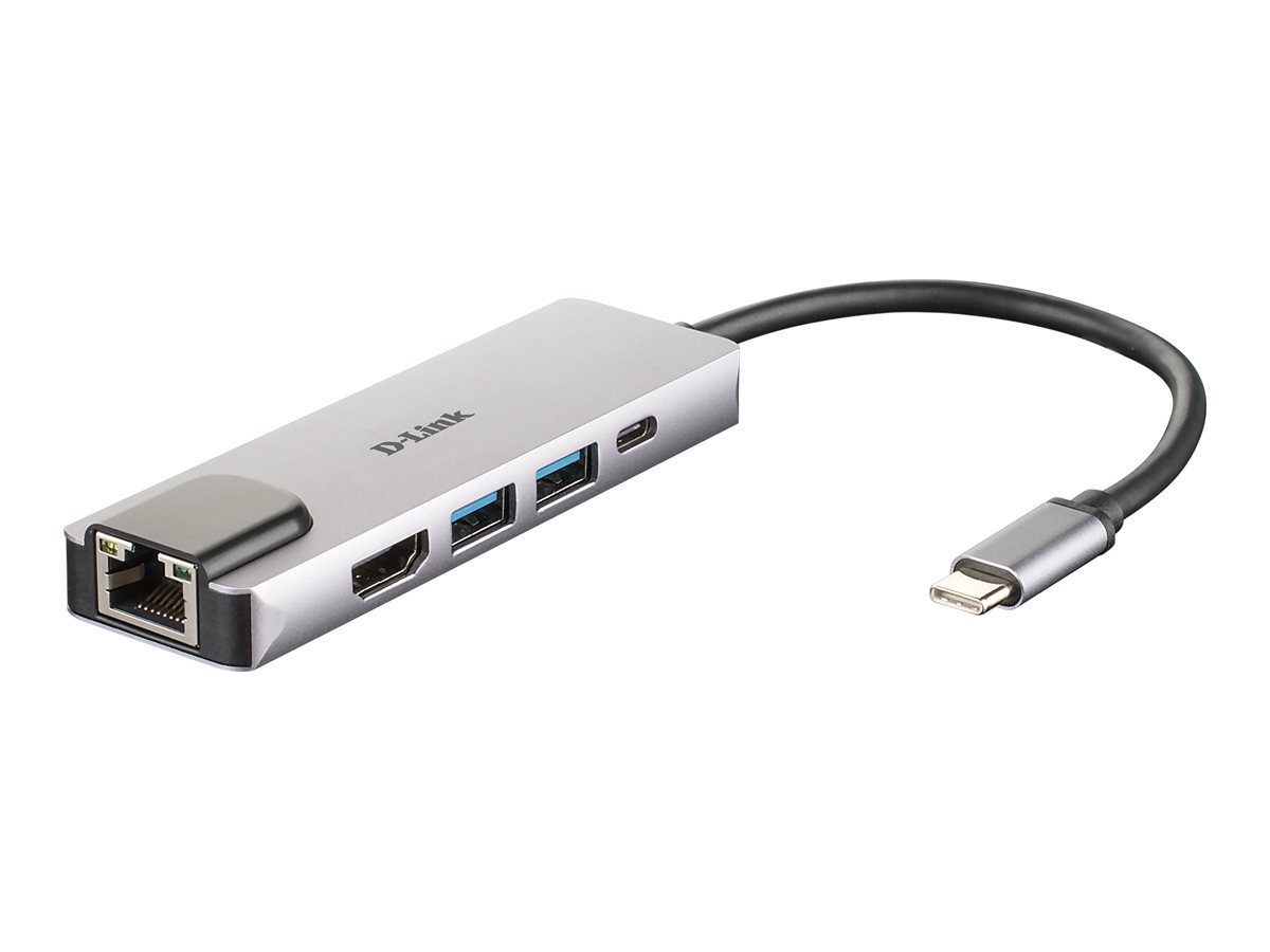 5-in-1 USB-C Hub with HDMI/Ethernet and Power Delivery, DUB-M520, USB-C Hub, Warranty 24 month(s)