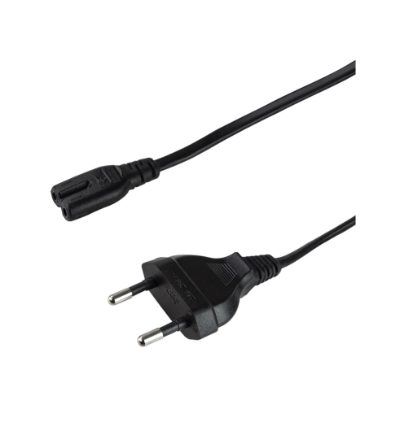 Power cord, CP092, Black Euro plug (CEE 7/16), IEC 60320 C7 connector