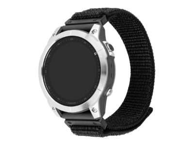 Sporty Strap for Garmin QuickFit 26mm, 160-210, Black, Nylon