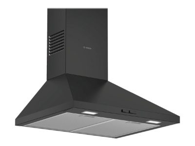 Hood, DWP64BC60, Wall mounted, Energy efficiency class D, Width 60 cm, 365 m³/h, Mechanical control, LED, Black