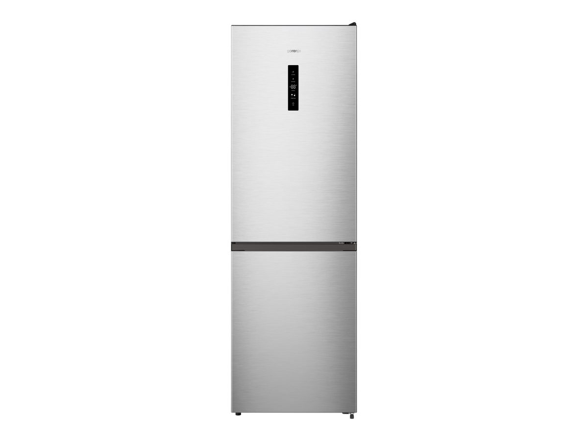 Gorenje Refrigerator, N619EAXL4, Energy efficiency class E, Free standing, Combi, Height 186 cm, No Frost system, Fridge net capacity 207 L, Freezer net capacity 97 L, Display, 39 dB, Grey