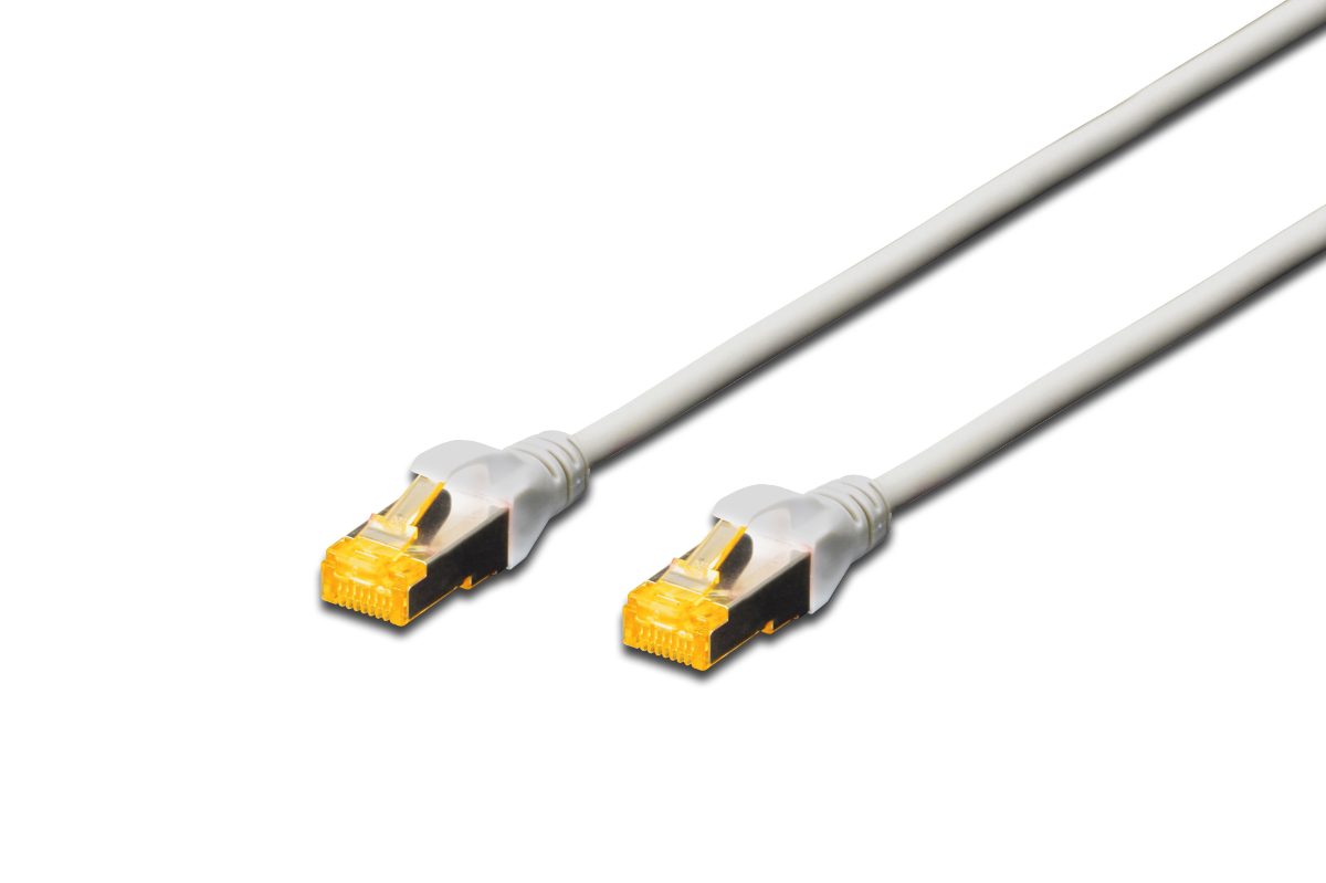 CAT 6A S/FTP, Patch cord, Length 10 m, Grey
