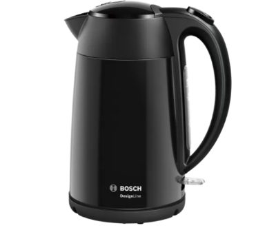 Kettle, DesignLine TWK3P423, Electric, 2400 W, 1.7 L, Stainless steel, 360° rotational base, Black