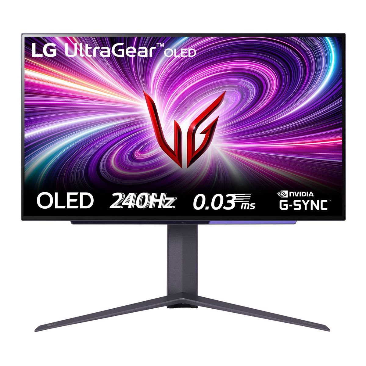 Monitor, LG, 27GS95QE-B, 26.5", Gaming, Panel OLED, 2560x1440, 16:9, 240Hz, 0.03 ms, Swivel, Pivot, Height adjustable, Tilt