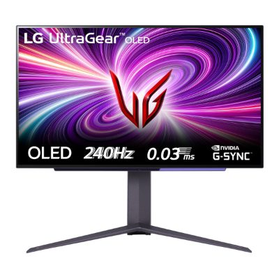 Monitor, LG, 27GS95QE-B, 26.5", Gaming, Panel OLED, 2560x1440, 16:9, 240Hz, 0.03 ms, Swivel, Pivot, Height adjustable, Tilt
