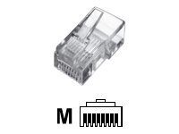 A-MO 8/8 SR, Modular Plug, for stranded Round Cable, 8P8C unshielded, CAT 5e, RJ45