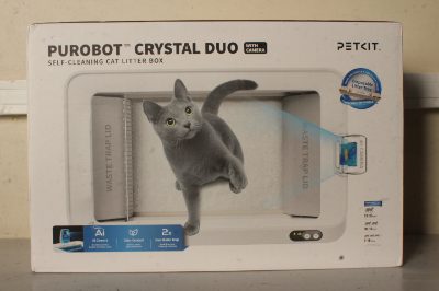 PETKIT Purobot Crystal Duo with Camera Self-Cleaning Cat Litter Box, White, DEMO, 24 month(s)