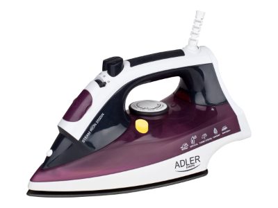 Iron, Adler, AD 5022, With cord, 2200 W, Purple/White