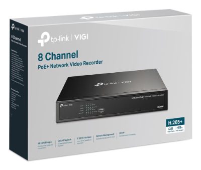 VIGI 8 Channel PoE+ Network Video Recorder, VIGI NVR1008H-8P, 1, 8-Channel