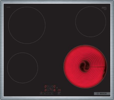 Hob, PKE645BB2E Series 4, Vitroceramic, Number of burners/cooking zones 4, Touch, Timer, Black