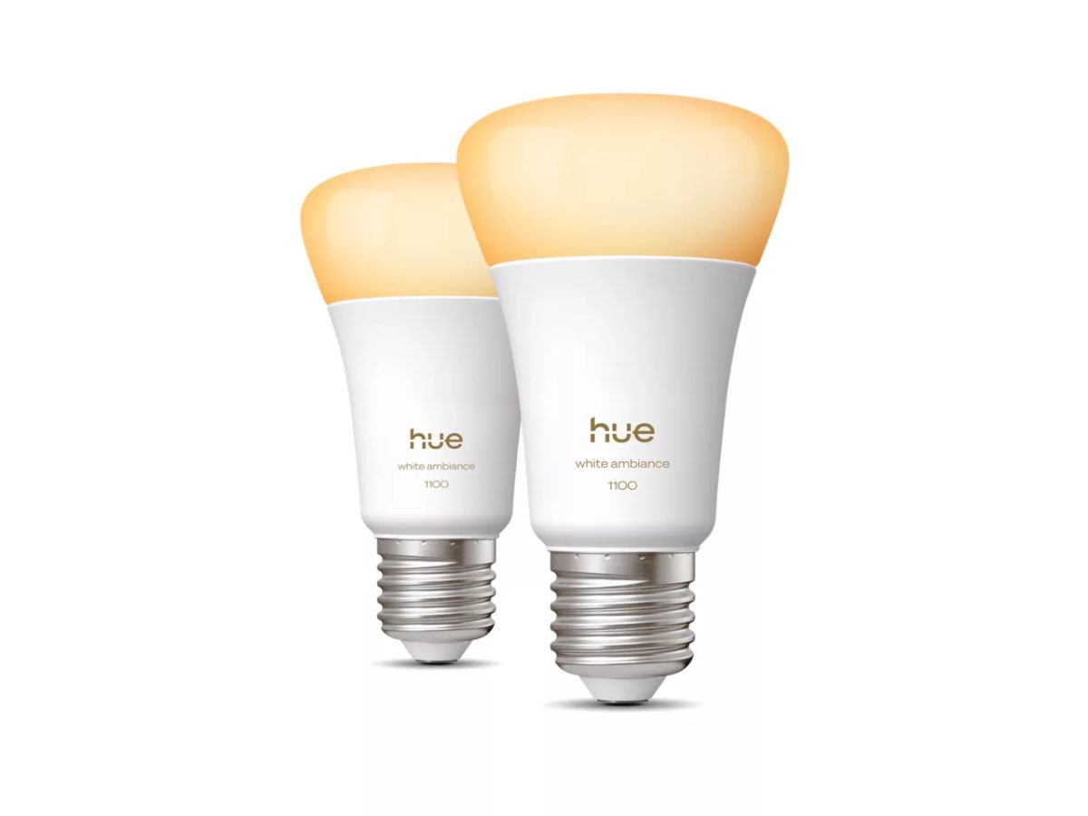 Philips Hue WA 1100 A60 2P EU, E27, 8.1 W, Warm to cool white light, Bluetooth and Zigbee
