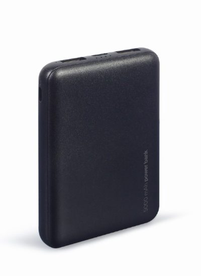 Power Bank, PB05-02, 5000 mAh, 2 x USB-AF, Black