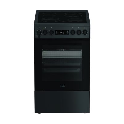 Whirlpool Cooker, W5V8LCSA, Hob type Vitroceramic, Oven type Electric, Anthracite, Width 50 cm, Depth 60 cm, 60 L