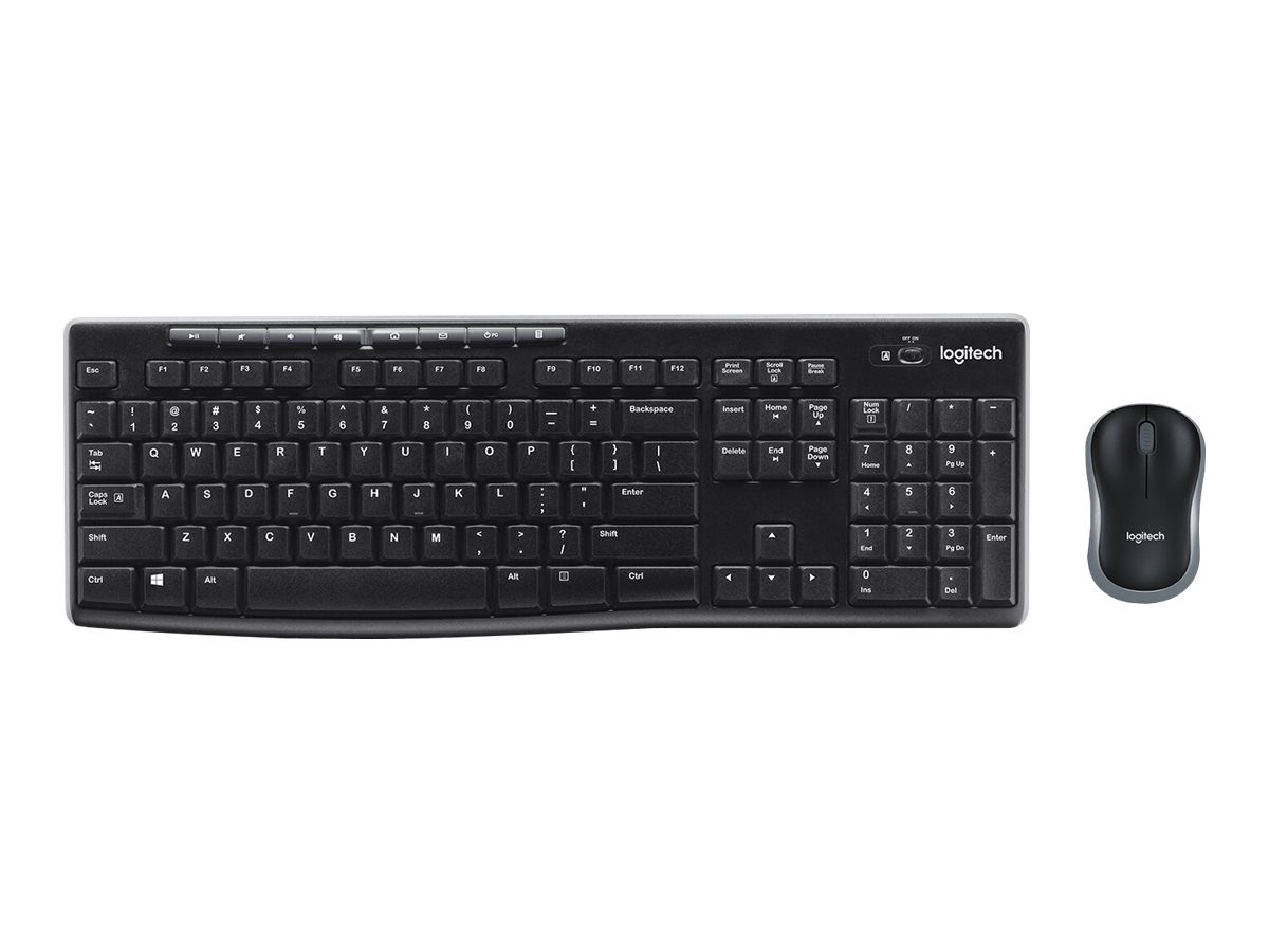 Logitech MK270, Keyboard and Mouse Set, Wireless, US, Black