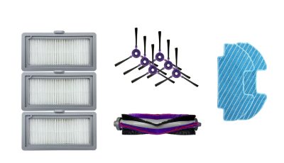 Spare Parts Kit: 6x Side Brush, 1x Main Brush, 3x HEPA Filter, 2x Mopping Cloth for I5C