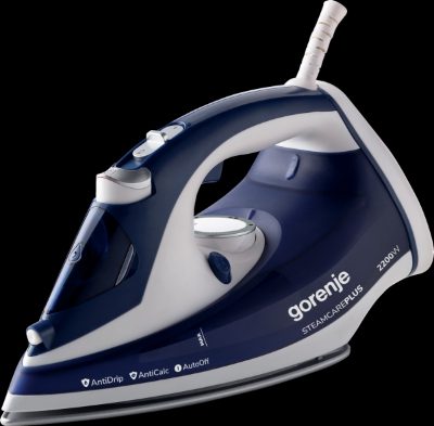 SIH2200BLC, Steam Iron, 2200 W, Water tank capacity 280 ml, Continuous steam 30 g/min, Steam boost performance 90 g/min, Blue/White