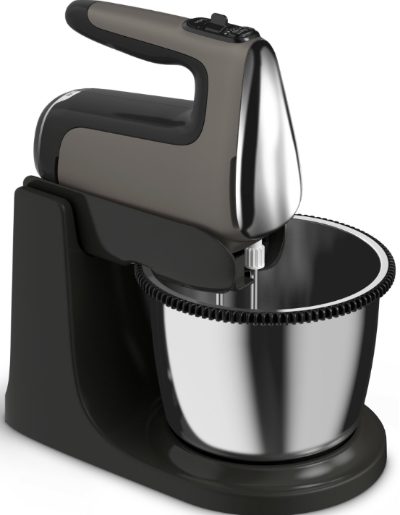 Hand Mixer, Powermix Silence HT654E38, 600 W, Number of speeds 5, Turbo mode, Dark grey