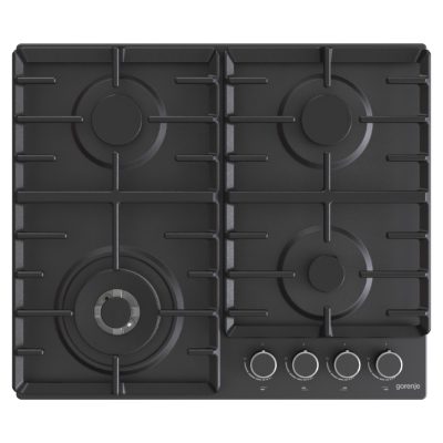 Hob, GW642AB, Gas, Number of burners/cooking zones 4, Rotary knobs, Black