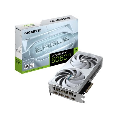 Gigabyte GeForce RTX 5060 Ti EAGLE OC ICE 8G, NVIDIA, 8 GB, GeForce RTX 5060 Ti, GDDR7, HDMI ports quantity 1, PCI-E 5.0