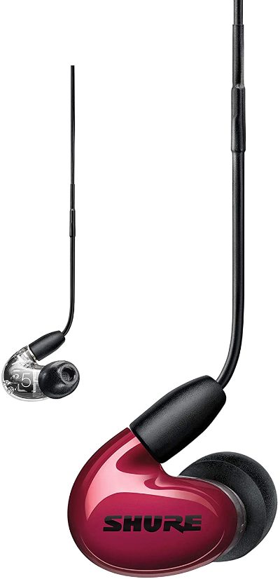 Shure 3BA Earphone, Red W/MODEL:RMCE-UNI, Shure