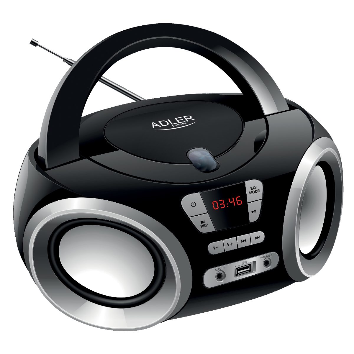 CD Boombox, AD 1181, Speakers, USB connectivity