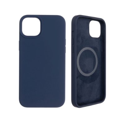 MagFlow with MagSafe support, Back cover, Apple, iPhone 14 Plus, Liquid silicon, Blue