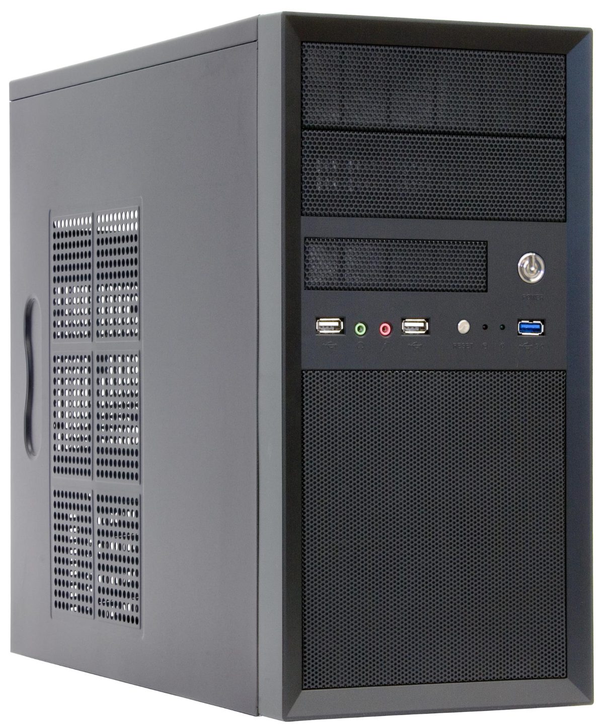 Case, CHIEFTEC, MiniTower, MicroATX, Colour Black, CT-01B-OP