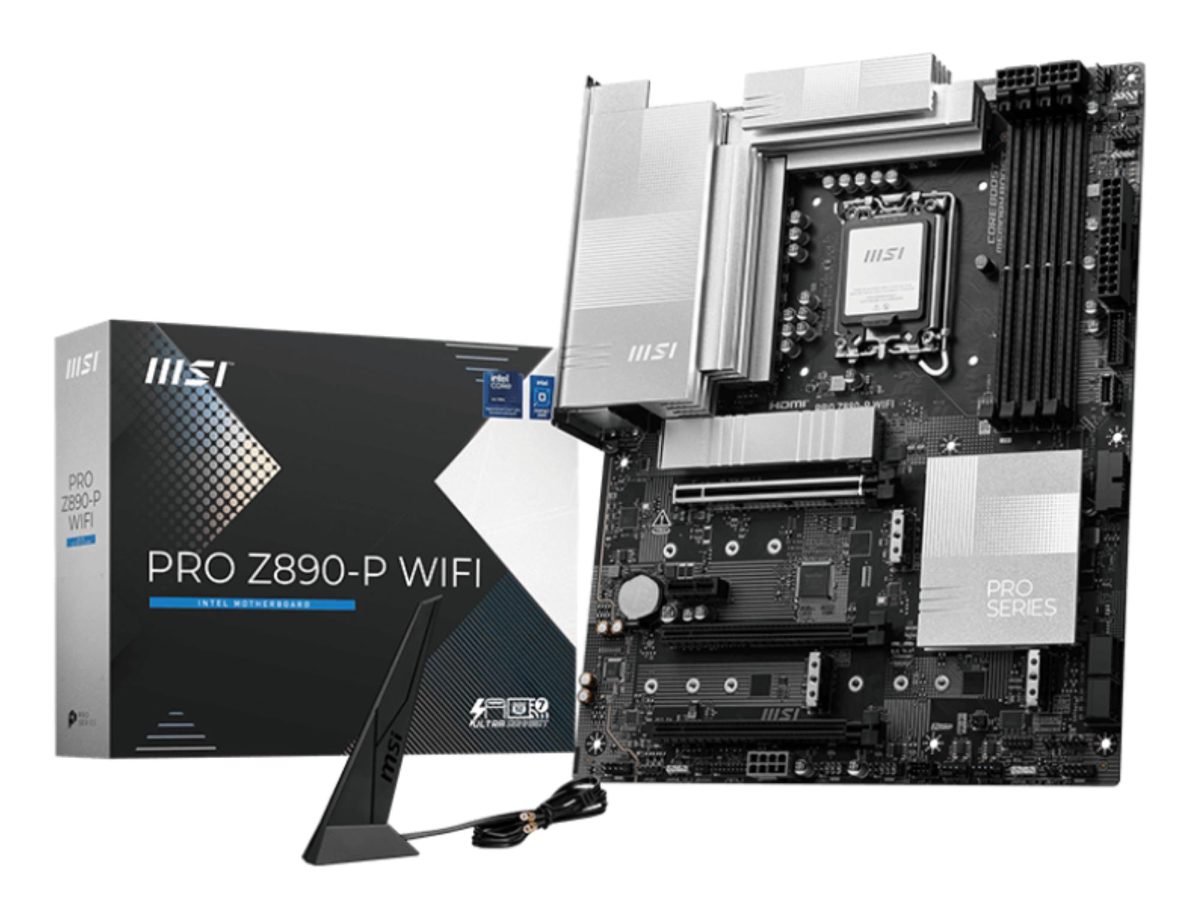 MSI PRO Z890-P WIFI, Processor family Intel, Processor socket LGA1851, DDR5 UDIMM, Supported hard disk drive interfaces SATA, M.2, Number of SATA connectors 4