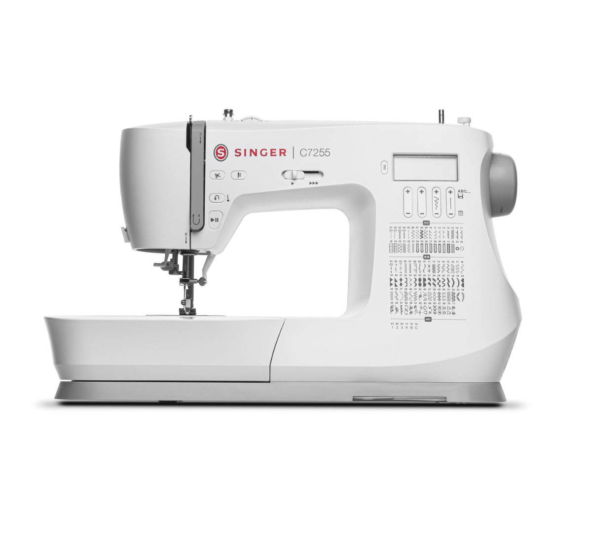 Sewing Machine, C7255, Number of stitches 200, Number of buttonholes 8, White