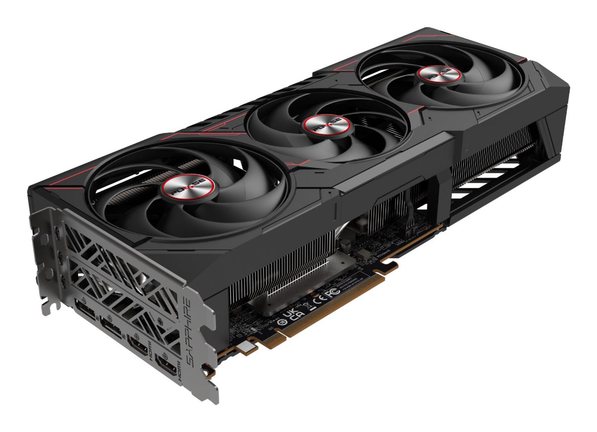Graphics Card, SAPPHIRE, AMD Radeon RX 9070 XT, 16 GB, GDDR6, 256 bit, PCIE 5.0 16x, Triple slot Fansink, 2xHDMI, 2xDisplayPort, 11348-03-20G
