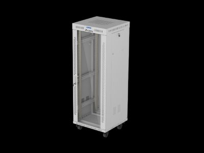Lanberg Rack cabinet free-standing 32U/600x600 (flat pack) with glass door LCD V2, FF01-6632-12SL, 19" cm, IP20, Gray