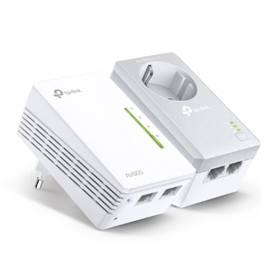 AV600 Powerline Wi-Fi Kit, TL-WPA4226 KIT, 10/100 Mbit/s, Ethernet LAN (RJ-45) ports 4, 802.11n, Wi-Fi data rate (max) 300 Mbit/s, Data transfer rate (max) 600 Mbit/s, Extra socket