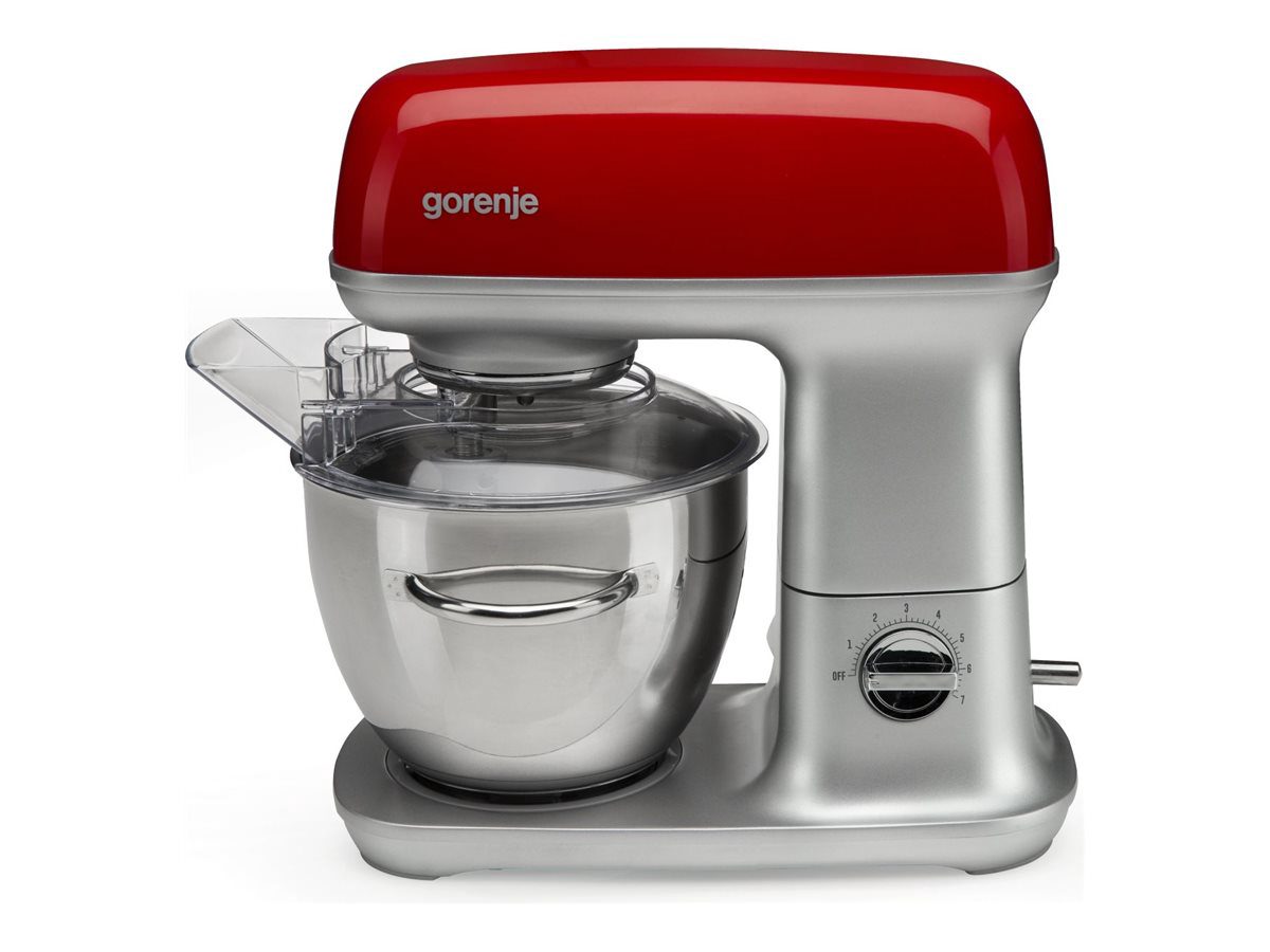 Kitchen machine, MMC1000RLR, 1000 W, Number of speeds 7, Bowl capacity 4.5 L, Meat mincer, Stainless Steel/Red
