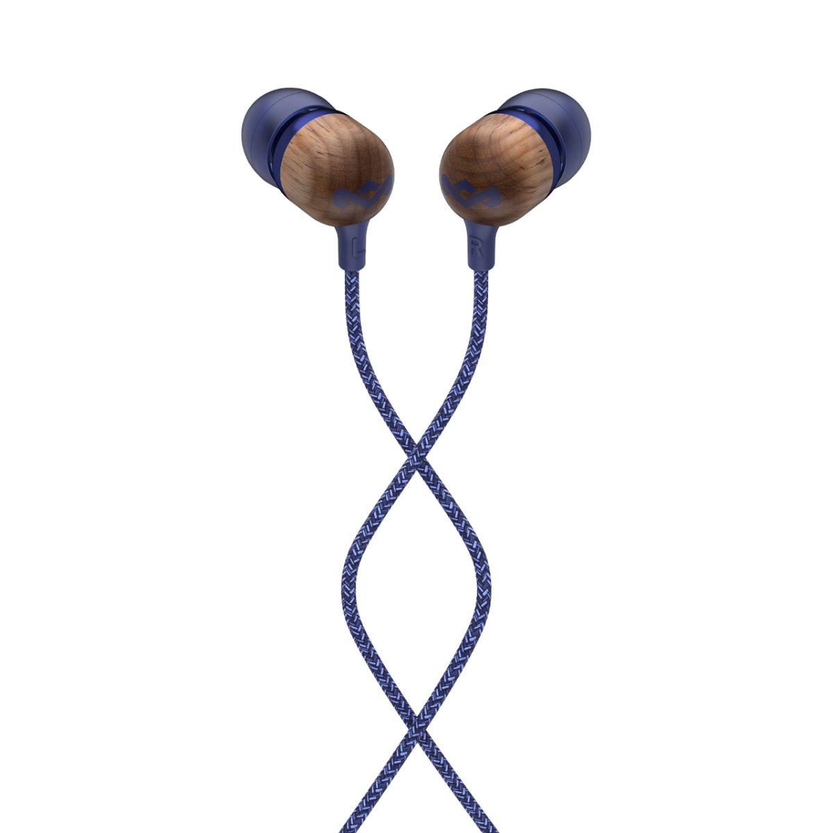 Earbuds, Smile Jamaica, Wired, In-ear, Microphone, Denim