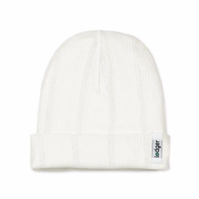 Lodger Beanie Pointelle bērnu cepurīte, Cream, 0-6 mēn.
