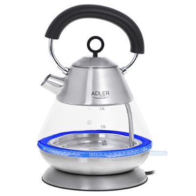 Kettle, AD 1282, Electric, 1850 W, 1.5 L, Glass, 360° rotational base, Stainless Steel