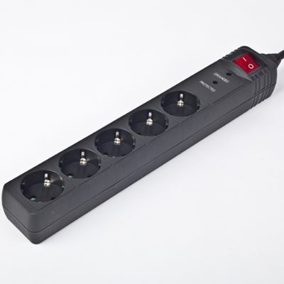 Surge Protector SPG5-C-15/ 4.5 m/ 5 Sockets/ Black