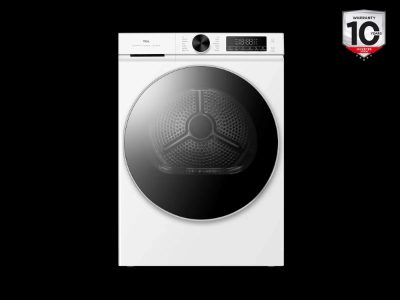 Dryer Machine, DP0844WE0, TCL Front loading, Energy efficiency class E, 8 kg, LED, Heat pump, Depth 59.3 cm, White