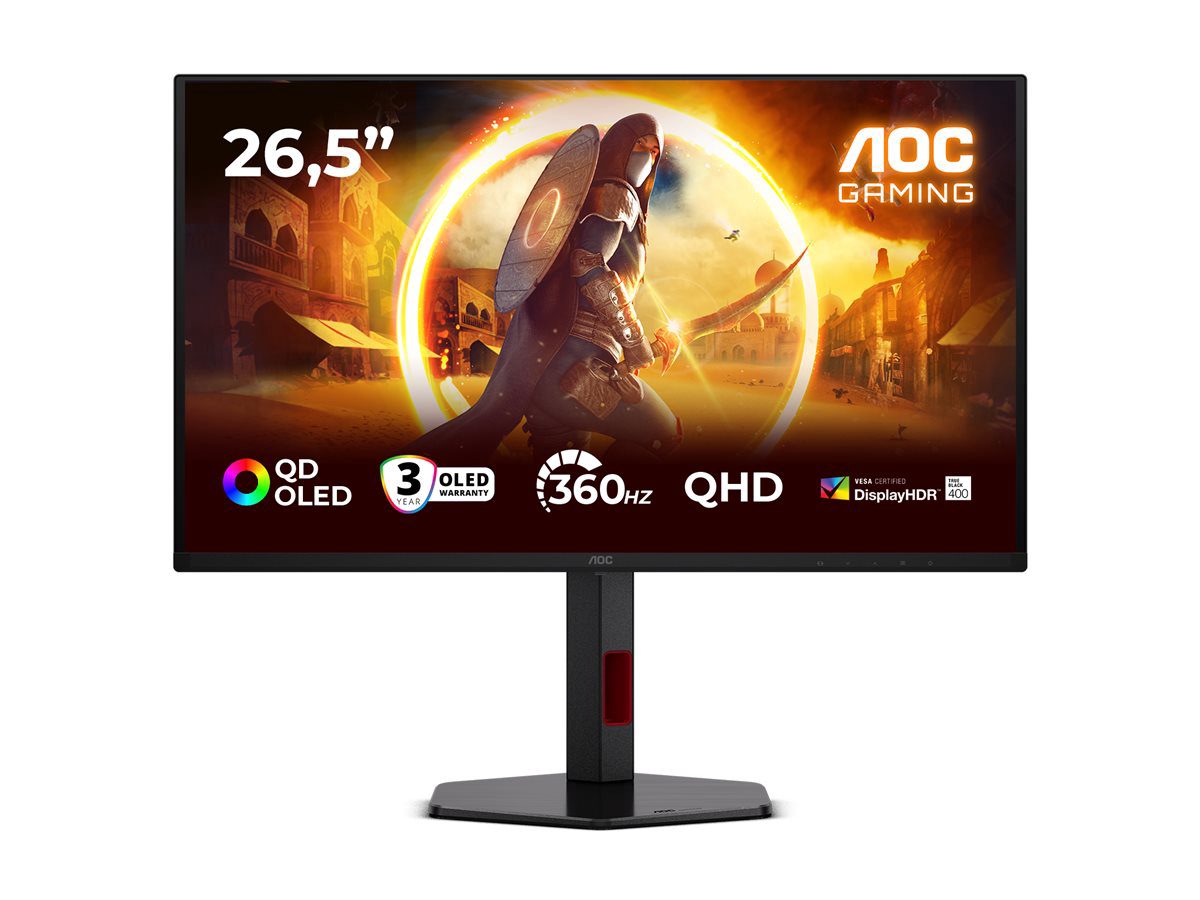 Q27G4SDR, 27 ", QD-OLED, QHD, 16:9, 360 Hz, 0.03 ms, 2560 x 1440 pixels, 1000 cd/m², HDMI ports quantity 2, Black