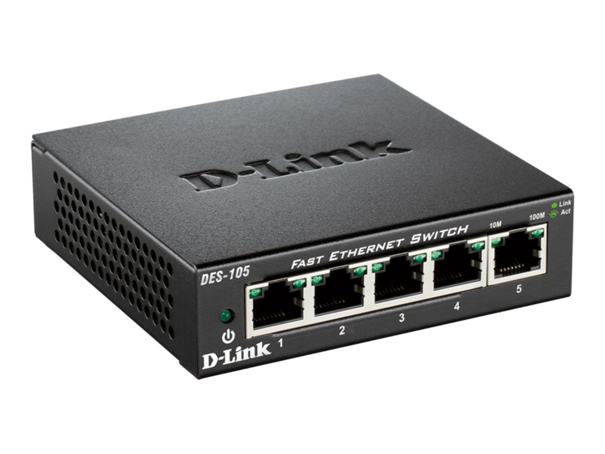 5-Port Fast Ethernet Switch, DES-105/E, Desktop