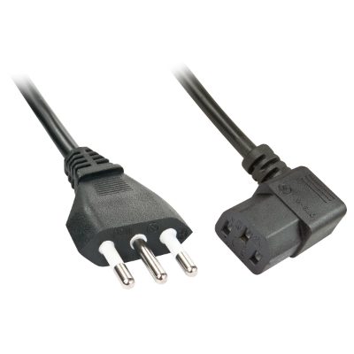CABLE POWER IEC C13 ANGLED/2M ITALIAN 30346 LINDY